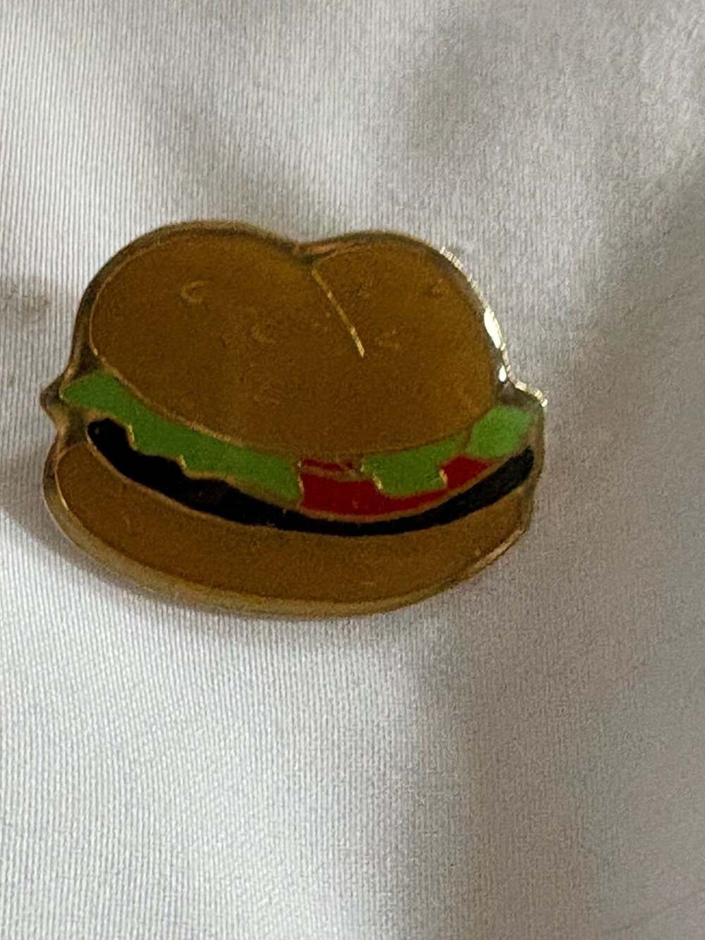 Hamburger Fast Food Enamel Lapel Pin